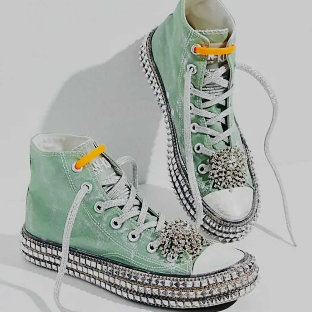 101. FREE PEOPLE Nan ku sneakers revolve green euro 36 37 38 5.5 6 6.5 7 7.5 8